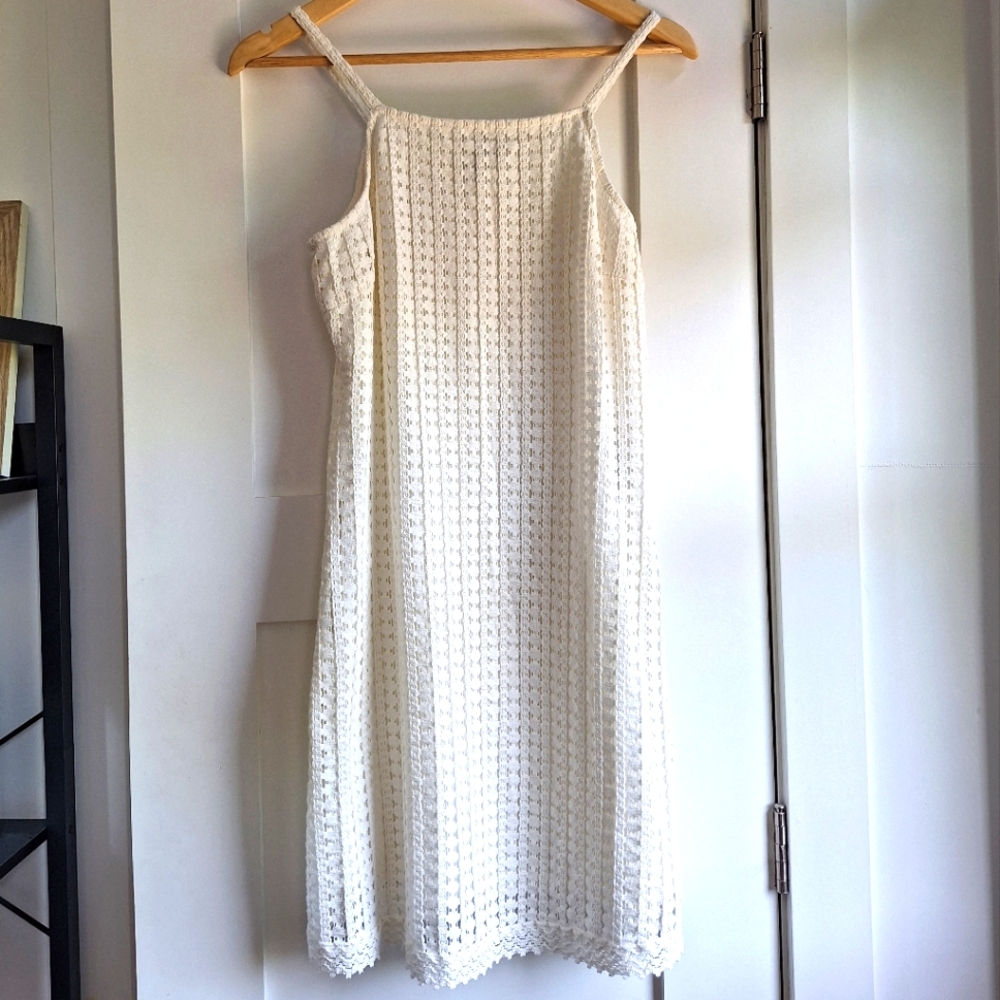 White Crochet Dress